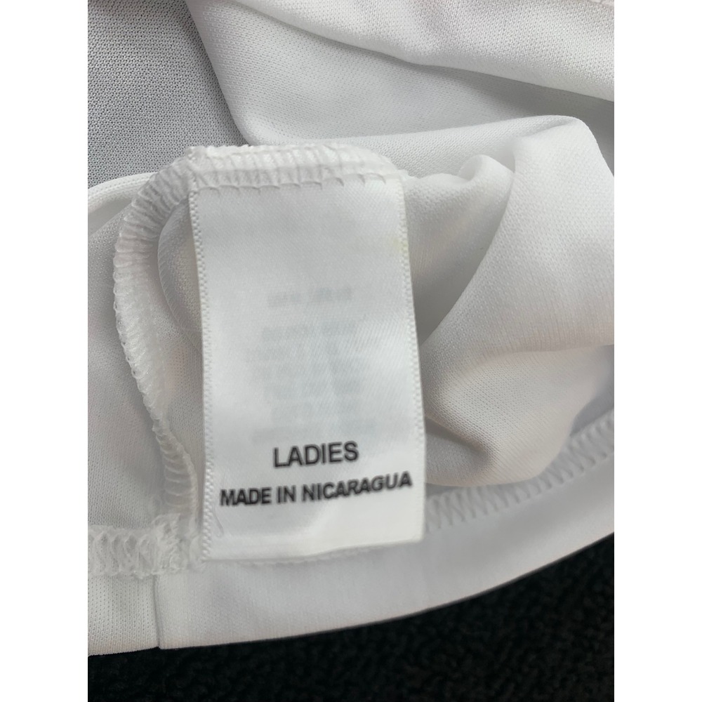 Badger Sport Womens White Short Sleeve Athletic T Shirt Top Size L - Picture 5 of 5